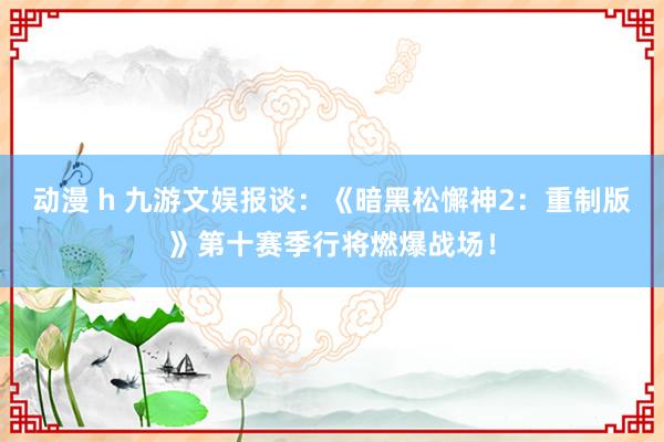 动漫 h 九游文娱报谈：《暗黑松懈神2：重制版》第十赛季行将燃爆战场！