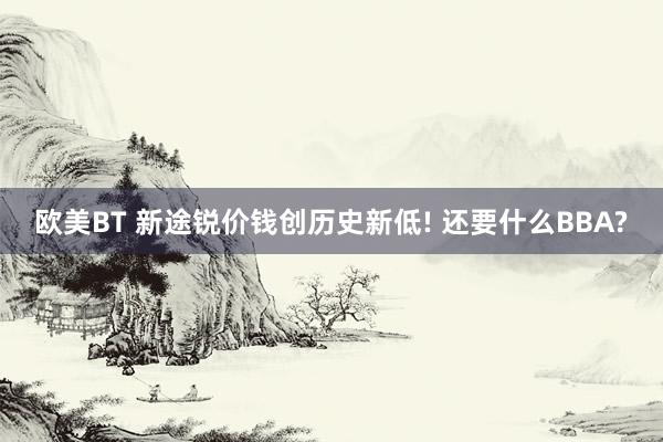 欧美BT 新途锐价钱创历史新低! 还要什么BBA?